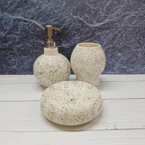 Ceramic Handcrafted Bathroom Accessory Set