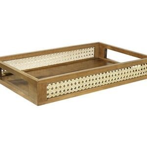 Wooden Rattan Decorative Tray