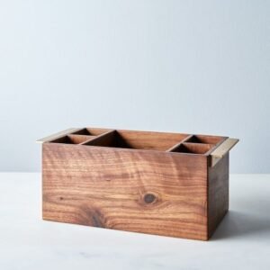 Handcrafted Flatware Organizer with Compartments