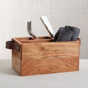 Wooden Cutlery Holder Kitchen Organizer