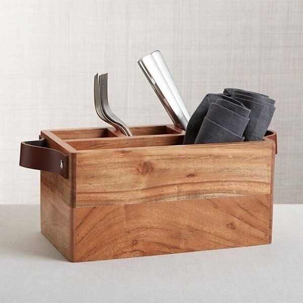 Wooden Cutlery Holder Kitchen Organizer